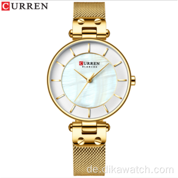 CURREN 9056 Charmante Damen Quarzuhren Vollstahl Weibliche Kleid Uhr Damen Armbanduhr Relogio Feminino Mode Strass